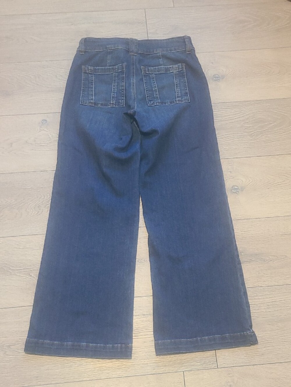 KUT Women's Wide Leg Dark Blue Jeans Size 6-8 - Picture 4 of 8